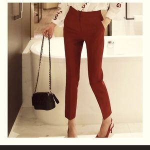 KATE SPADE burgundy cropped trousers slacks 10
